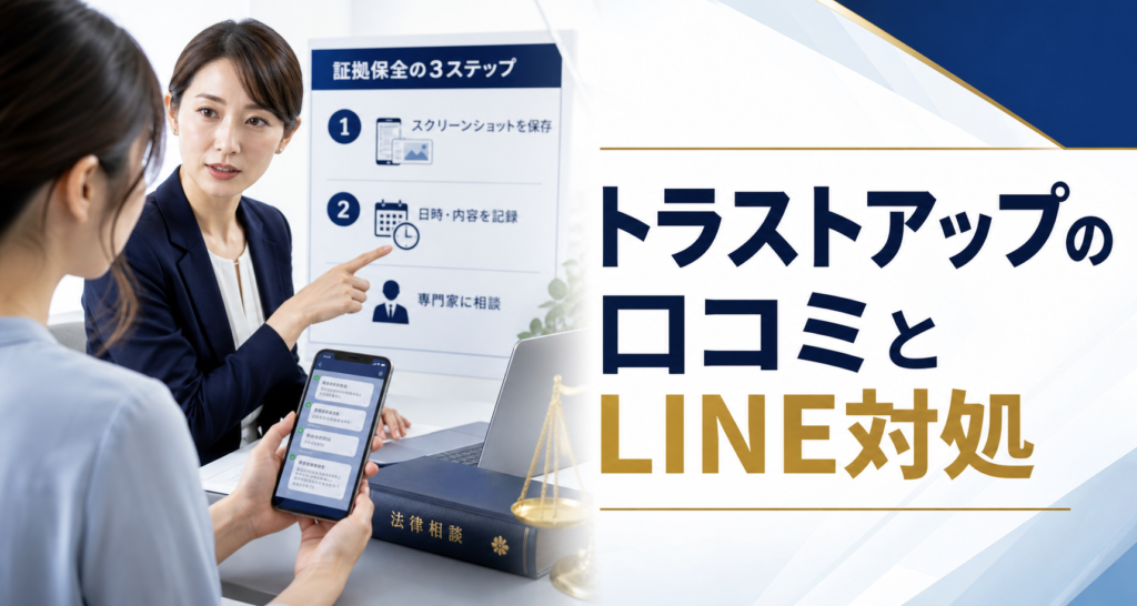 トラストアップの口コミ・評判｜先払い買取・闇金のLINE連絡と対処法