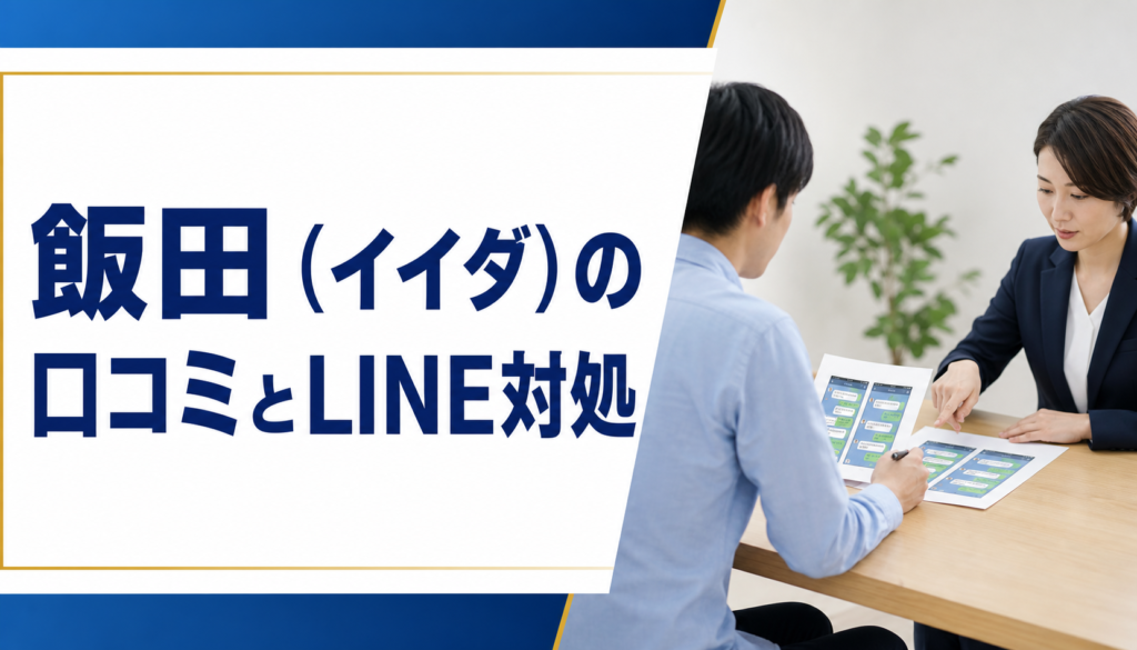 飯田（イイダ）の口コミ・評判｜先払い買取・闇金のLINE連絡と対処法