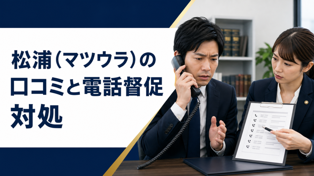 松浦（マツウラ）の口コミ・評判｜先払い買取・闇金の電話督促と対処法