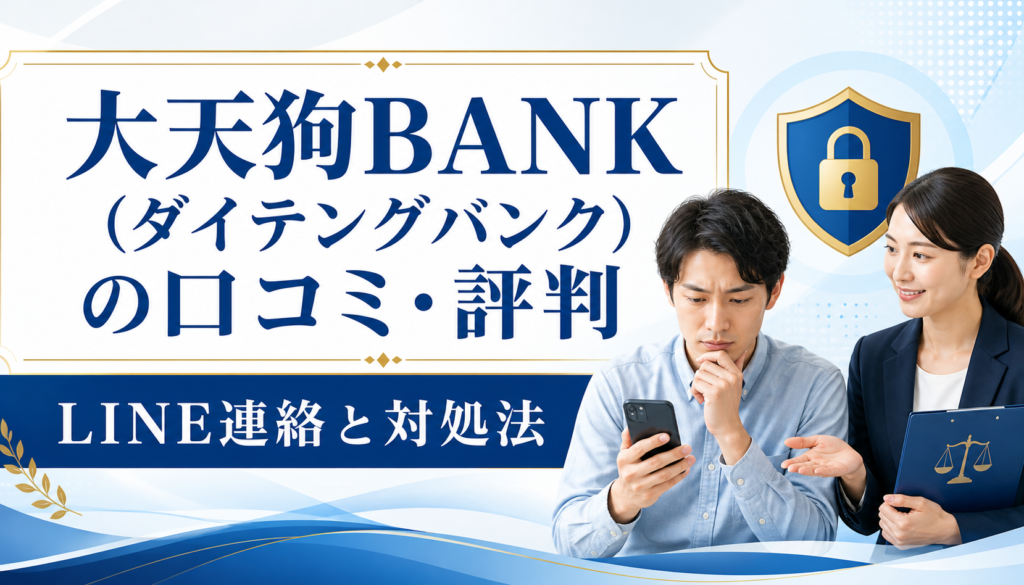 大天狗BANK（ダイテングバンク）の口コミ・評判｜先払い買取・闇金のLINE連絡と対処法