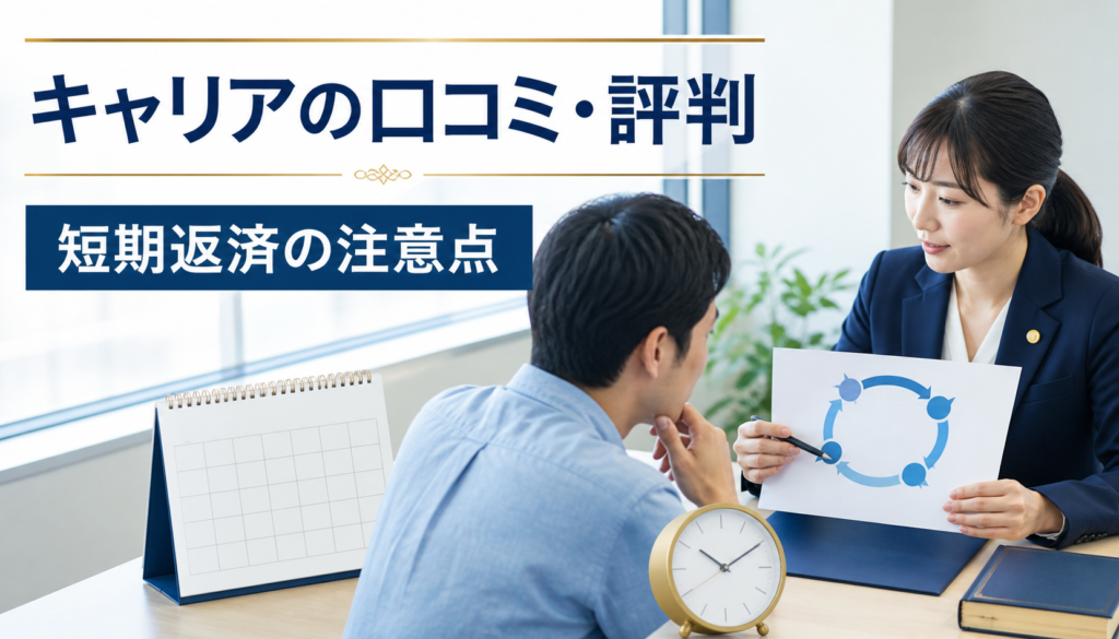 キャリアの口コミ・評判｜先払い買取・闇金の短期返済の注意点