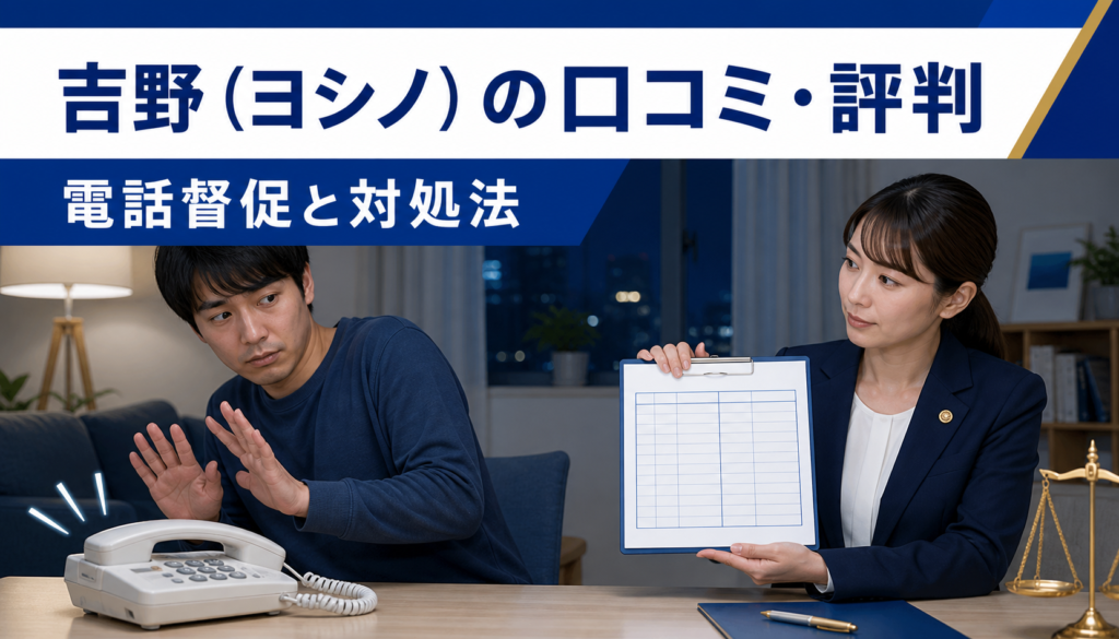 吉野(ヨシノ)の口コミ・評判|先払い買取・闇金の電話督促と対処法